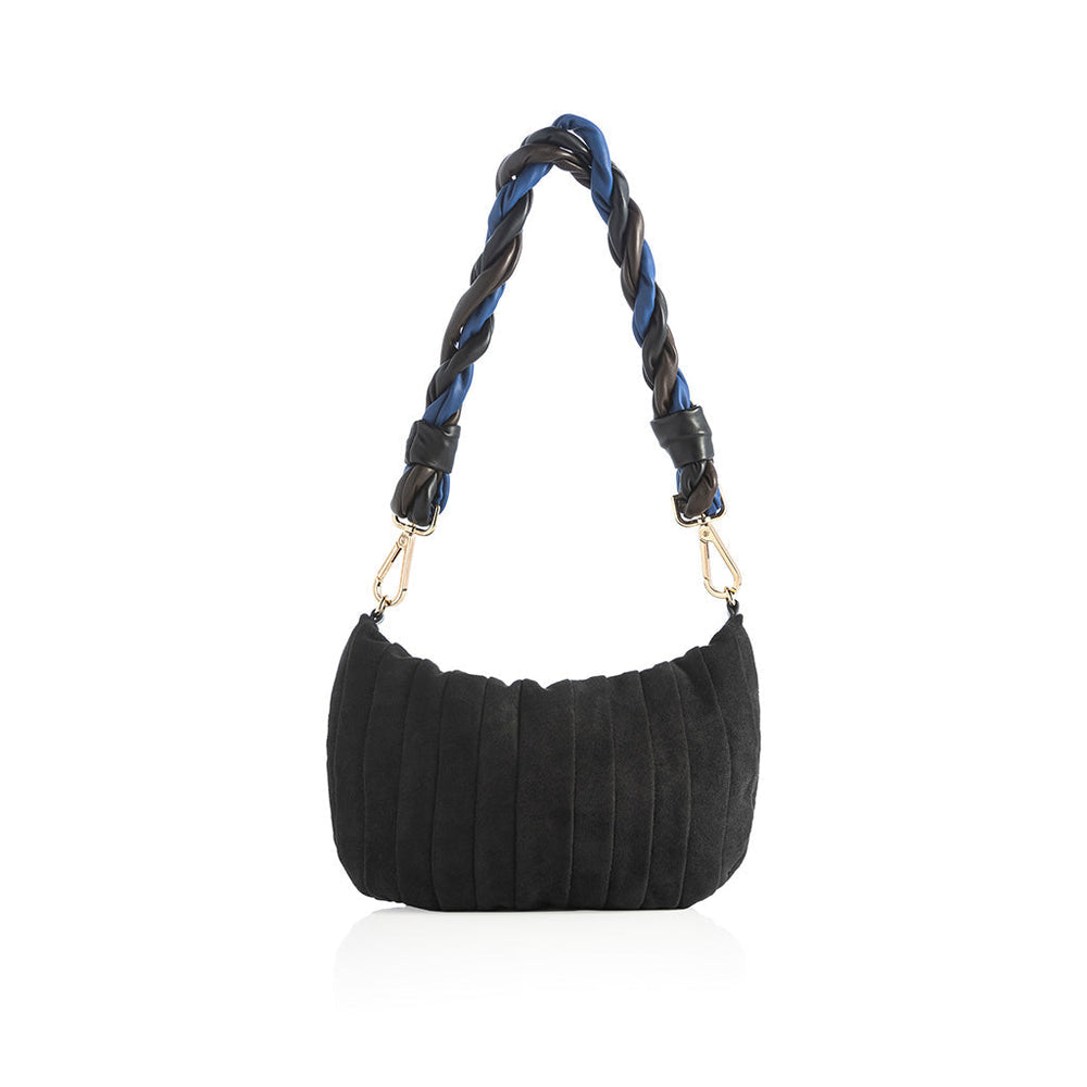 Shiraleah Gemma Shoulder Bag With Braided Handle, Black