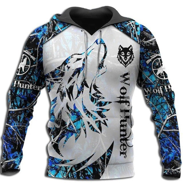 Men's Sweater Animal 3d Printing Sports Leisure Pullover Zipper Sweater Hoodie