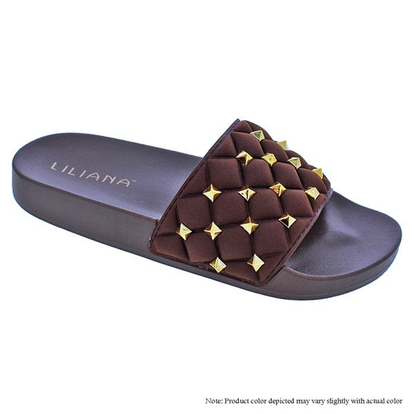 FA MAXIE-4 Luxury Stud Slide Sandal