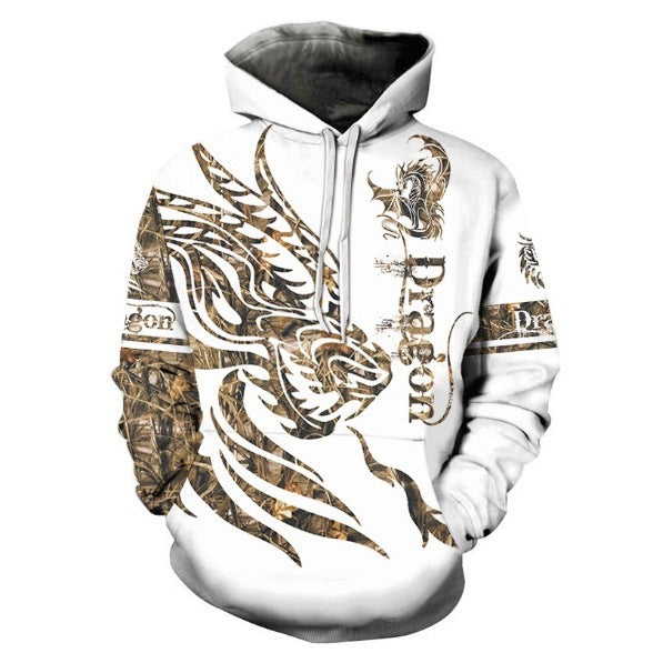 Men's Sweater Animal 3d Printing Sports Leisure Pullover Zipper Sweater Hoodie