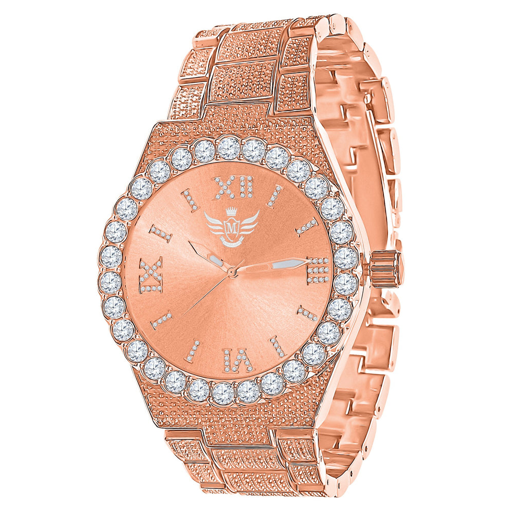 Rose Gold Bling Diamante Women's Watch