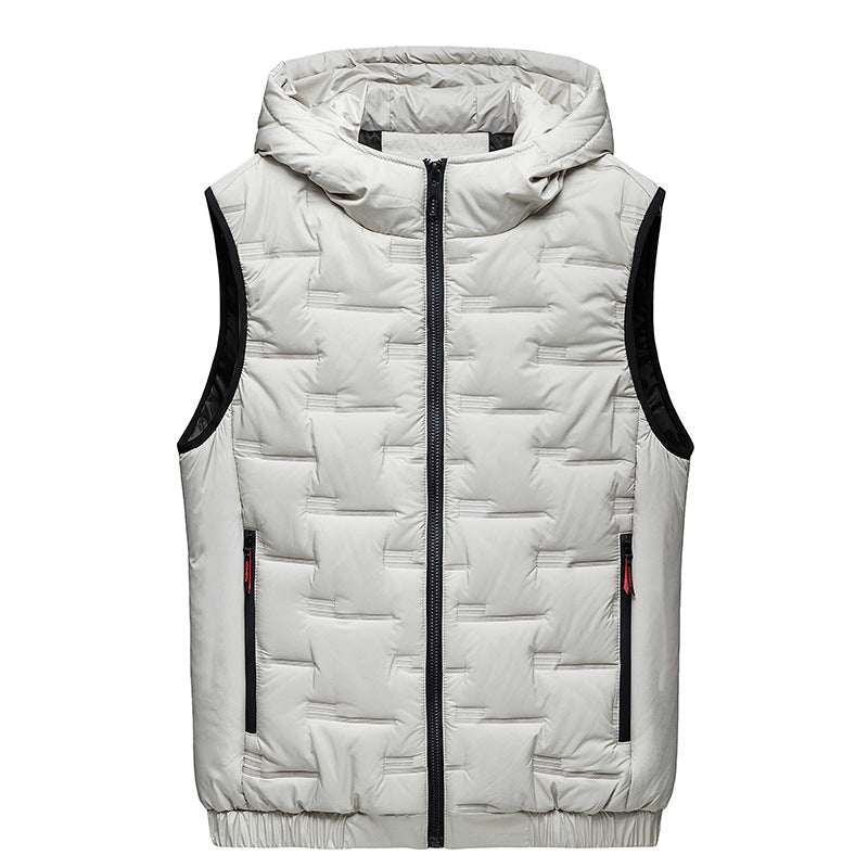 Men's Vest Hooded Thickened Autumn And Winter Leisure Fashion Waistcoat