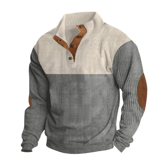 Spring And Autumn New Men's Stand-up Base Shirt Casual Sports Pullover