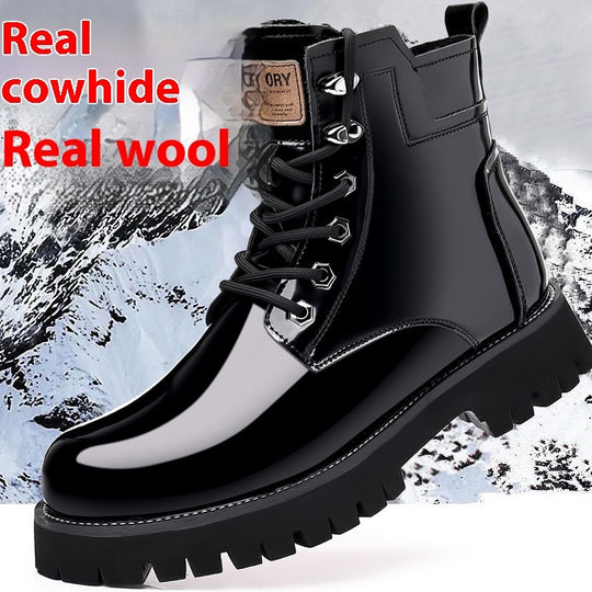 Fall Winter Martin Boots Men's Platform Mid-top