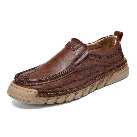 Autumn Leisure Slip-on Men's Leather Shoes