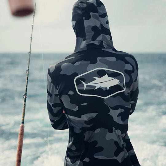 Fishing Suit With Hood And Mask For Sun Protection