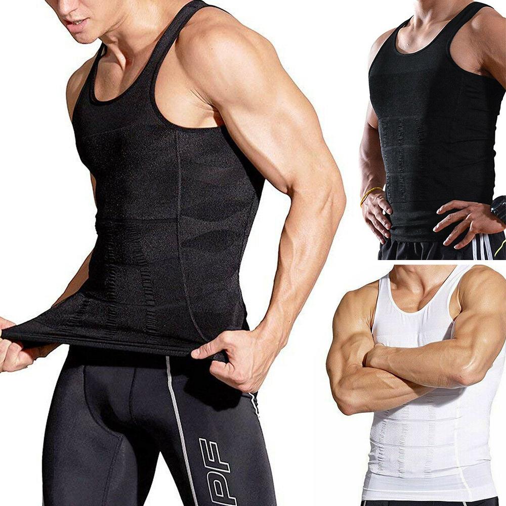 FITLIFT Men's Body Shaper Slimming Shirt Tummy Vest Thermal