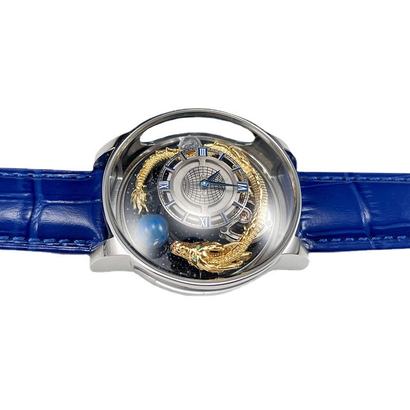 Quartz Sapphire Round Celestial Watch