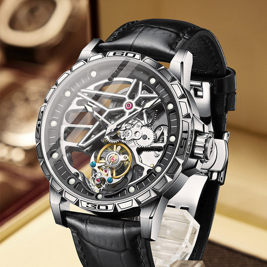 Five-pointed Star Series Turtle Flywheel Movement Mechanical Table Watch