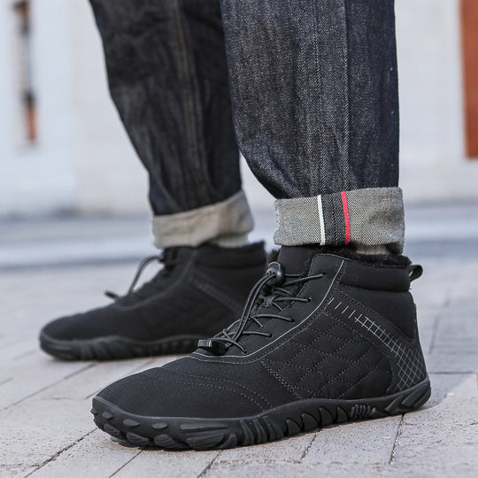 Men's Winter Cotton Shoes Outer Velvet Thickening