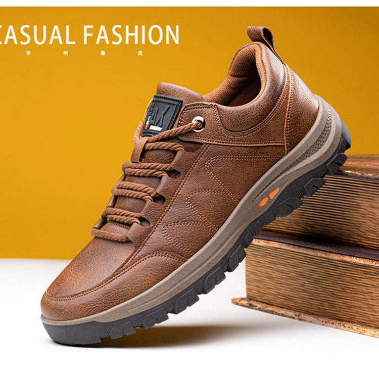 Men's Casual Leather Shoes Non-slip Soft Bottom