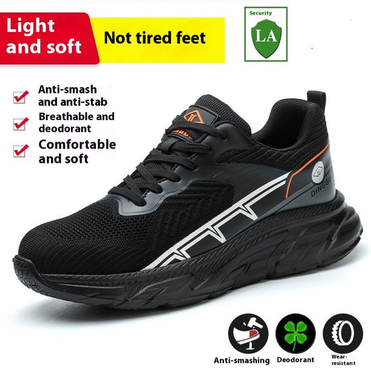 Men's Safety Shoes Anti-smashing EVA Foam Rubber And Plastic Sole Breathable Lightweight