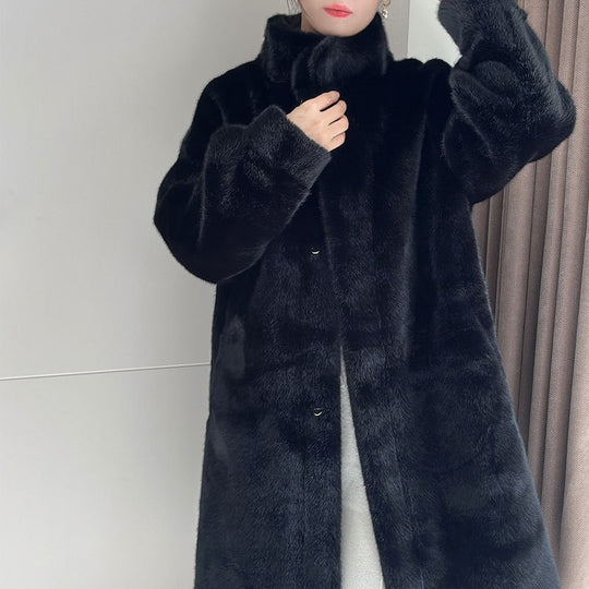 Fur Integrated Environmental Protection Plush Mink Fur Coat For Women