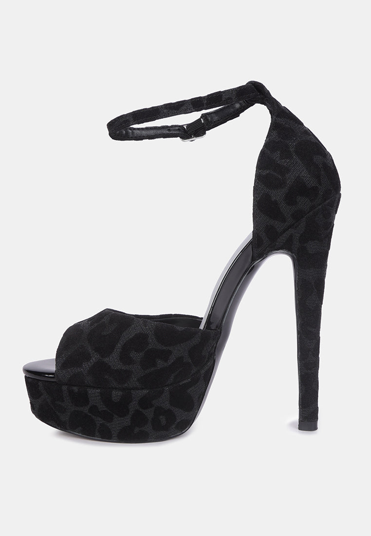 brigitte leopard print peep toe stiletto sandal