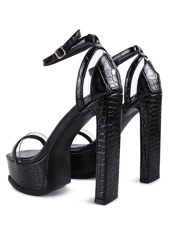 cutlass high heeled chunky sandals