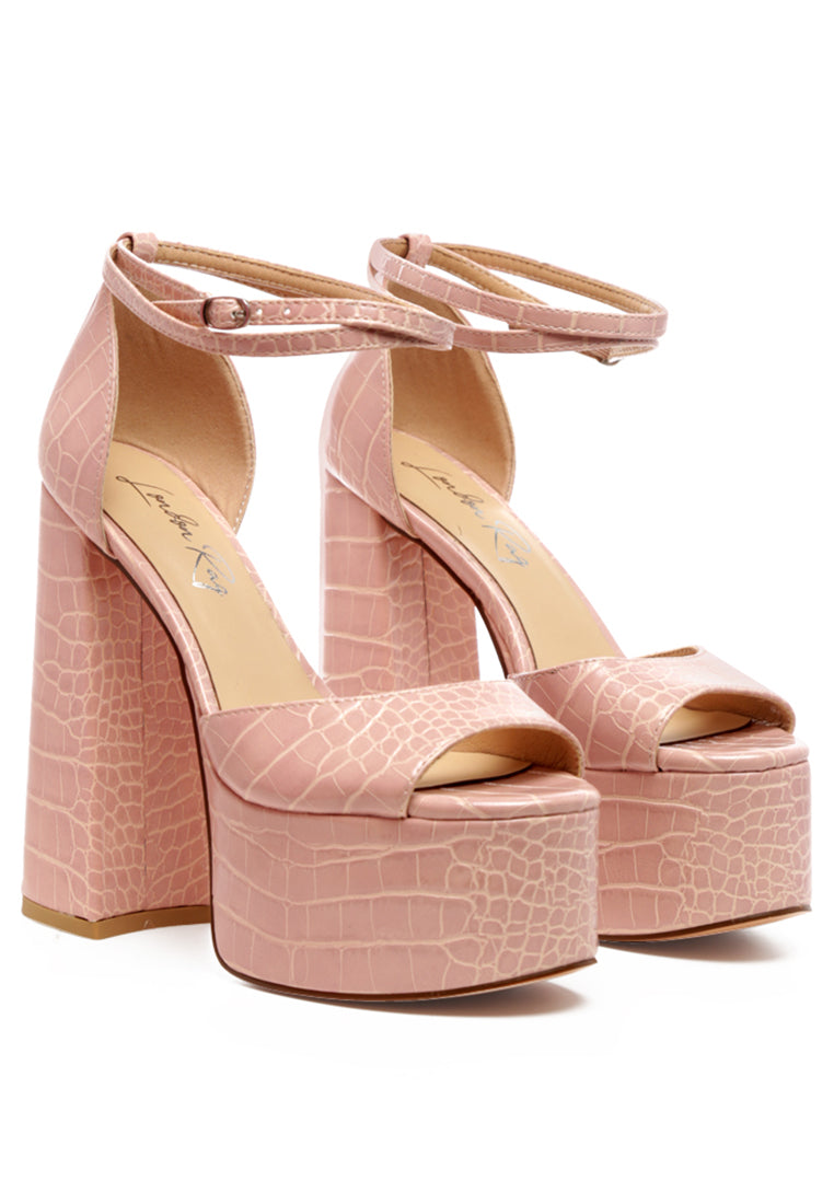 alice croc platform heeled sandals