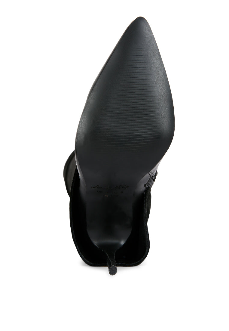 fifido fold-over stiletto knee boots