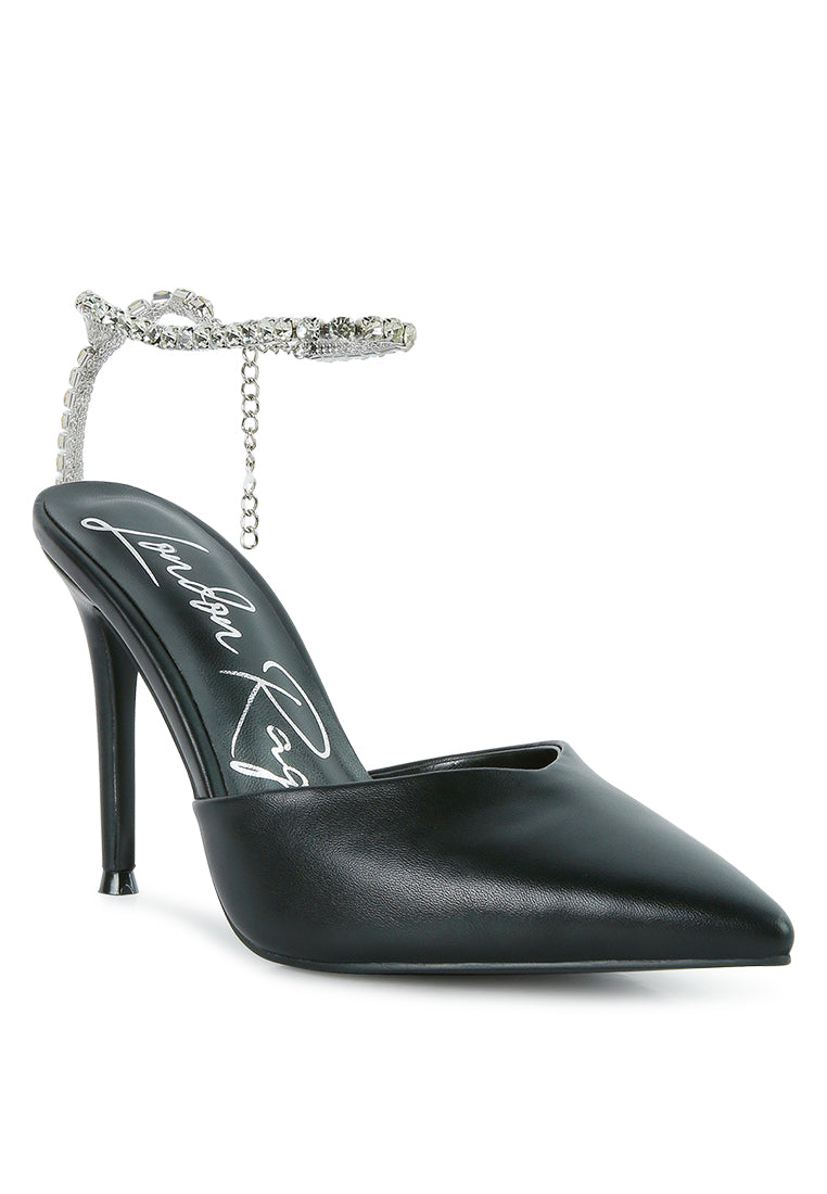 joyce diamante embellished stiletto sandals