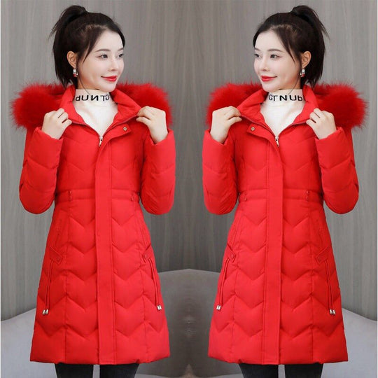 Women's Mid-length Down Cotton-padded Jacket