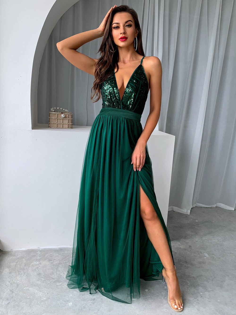 Sexy HIgh Split Swing Dresses