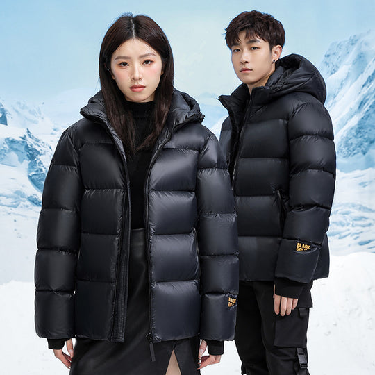 Men's Winter Black Gold Down Jacket Couple Style