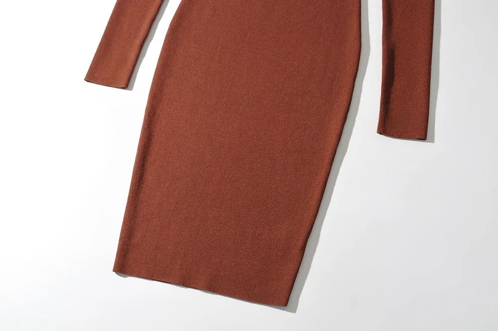 Cutout Long Sleeve Midi Dress