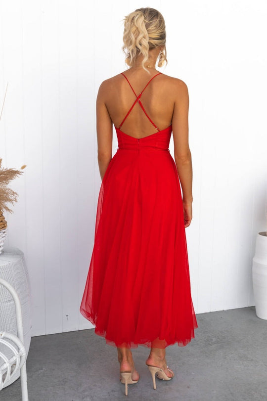 Elegant Camisole Mesh Prom/Cocktail Dress