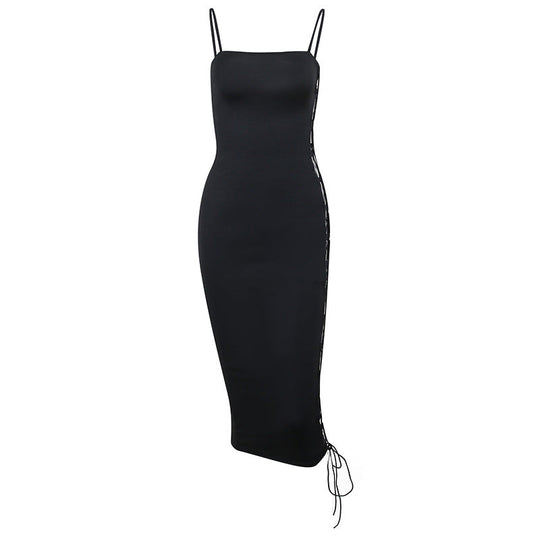 Sexy Side Hollow Strap Cocktail Dress
