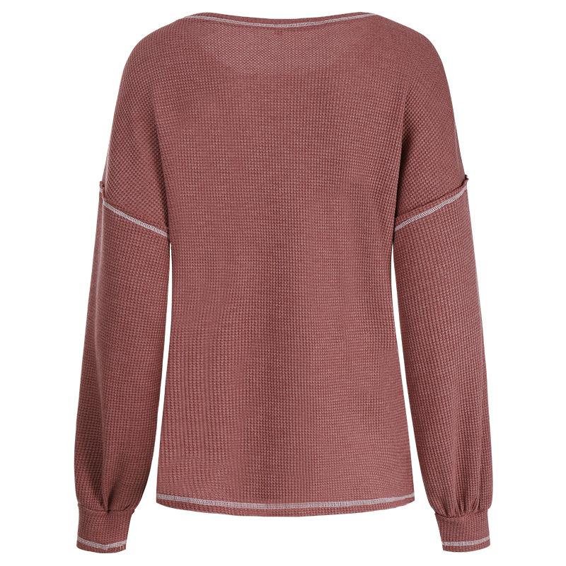 Women's Round Neck Casual Long Sleeve Tops