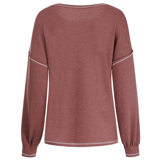 Women's Round Neck Casual Long Sleeve Tops