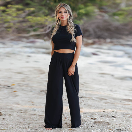 Short Sleeve T-Shirt and Long Pants Two-Piece Set