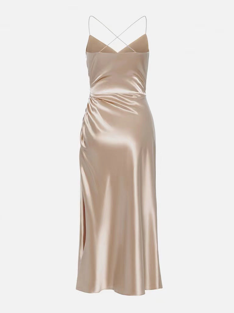 Halter Backless Sexy Slit Dress