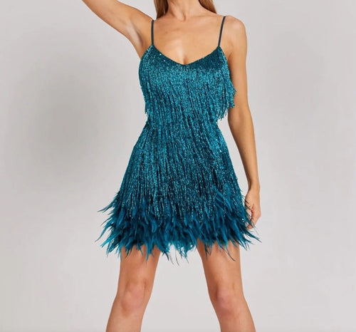 Elegant Feather Fringe Dress