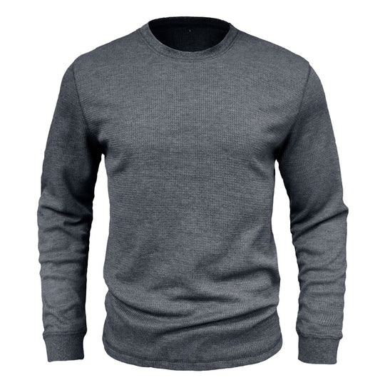 Men's Fashion Casual Loose Round Neck Long-sleeved T-shirt
