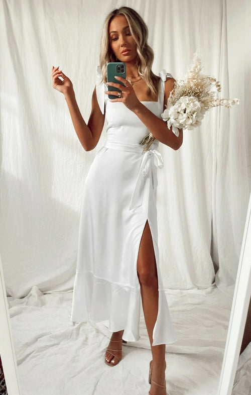 Sleeveless High Split Bridesmaid/Prom Dress
