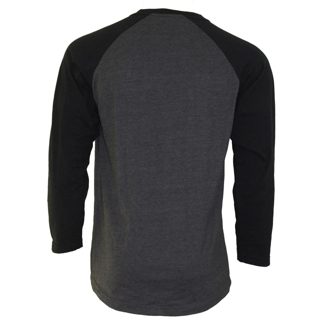 Men's URBAN FASHION - Raglan Contrast Longsleeve Black Charcoal