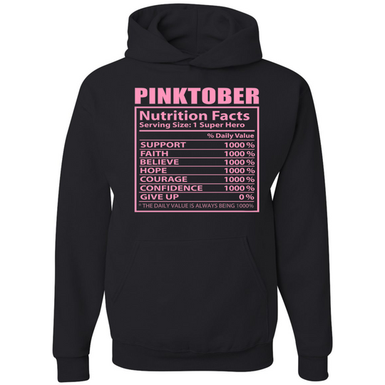 PINKTOBER Breast Cancer Awareness Inspirational Black Hoodie