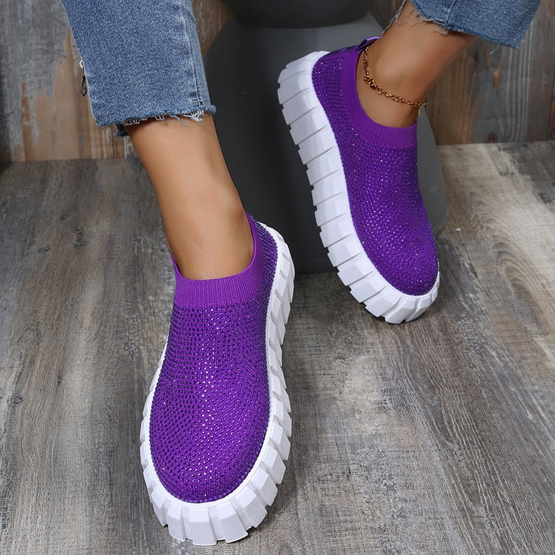 Women's Mesh Platform Vulcanized Shoes - Multiple Colors