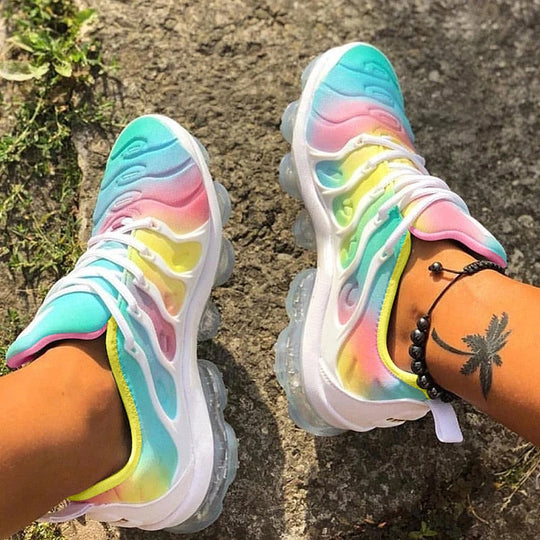 Women's Training Fitness Sneakers - Rainbow