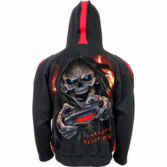 Men's RESPAWN - Red Ripped Hoody Black