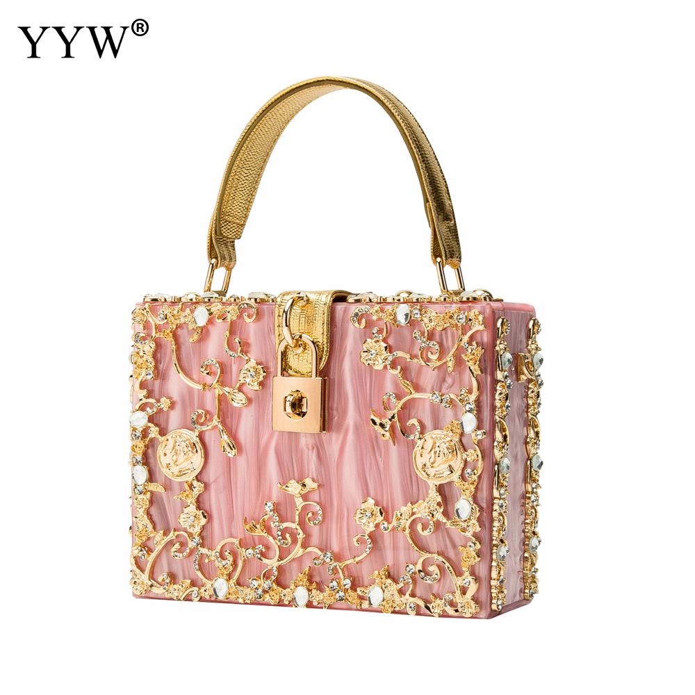 Women's Jeweled Crystal Acrylic Evening Handbag