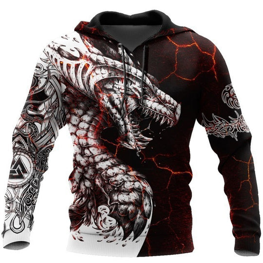 Men's Sweater Animal 3d Printing Sports Leisure Pullover Zipper Sweater Hoodie