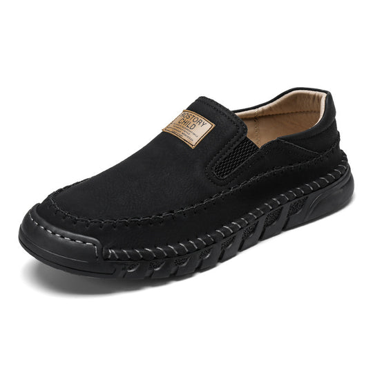 Men's Leather Shoes Hand-stitched Casual