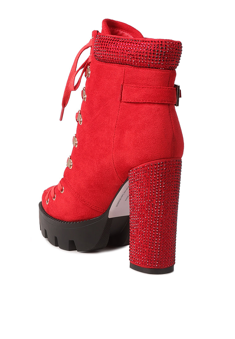birch block heeled ankle boots