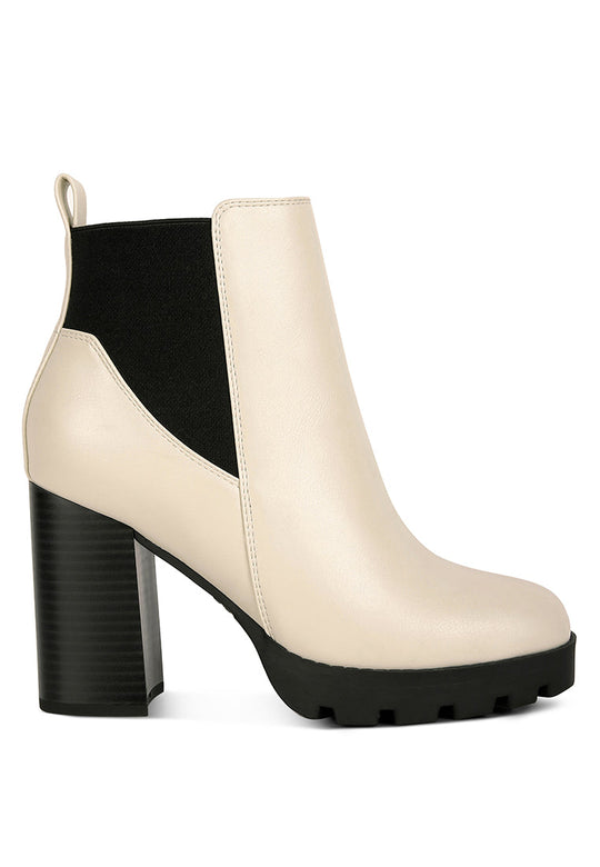 bolt block heeled chelsea boots
