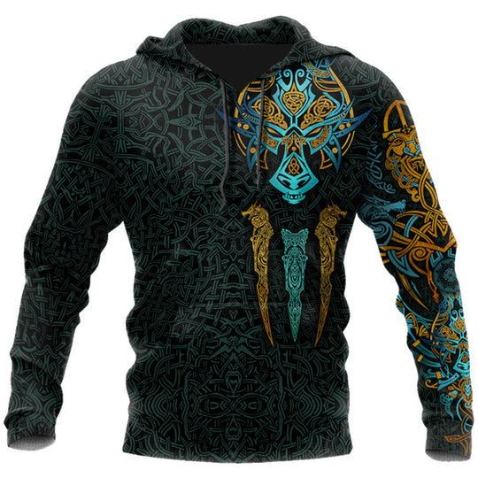 Men's Sweater Animal 3d Printing Sports Leisure Pullover Zipper Sweater Hoodie