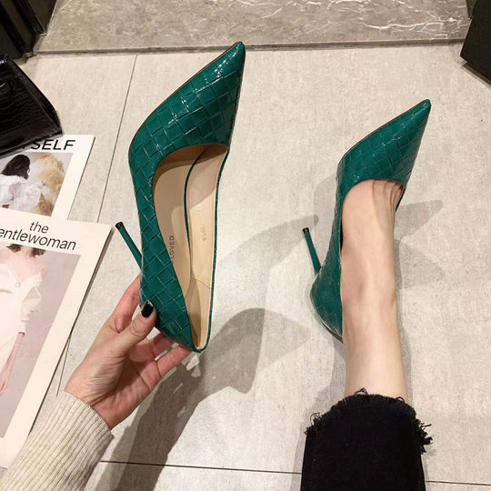 New women pointed stiletto fashion solid shoes