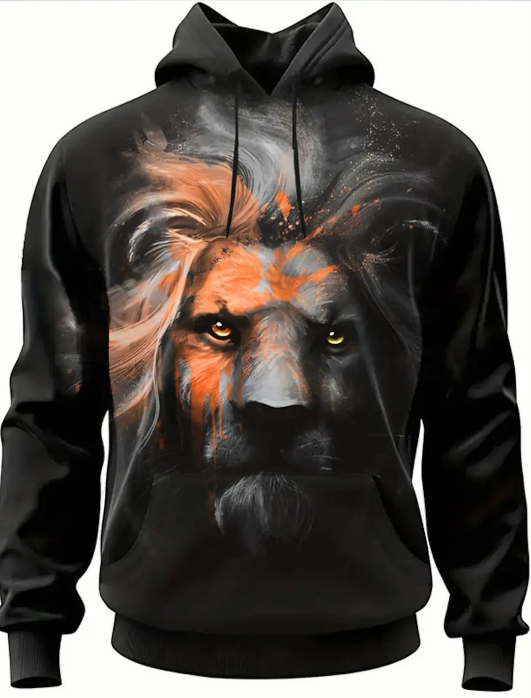 Fashion Brand Lion's Head 3D Hoodie Fashion Men And Women