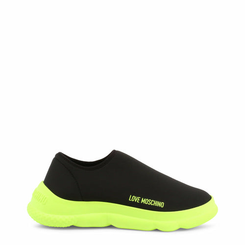 LOVE MOSCHINO Neon Green Slip-On Shoes