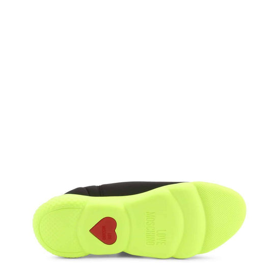 LOVE MOSCHINO Neon Green Slip-On Shoes